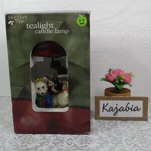 HOLIDAY TIME Tealight Candle Lamp NIB